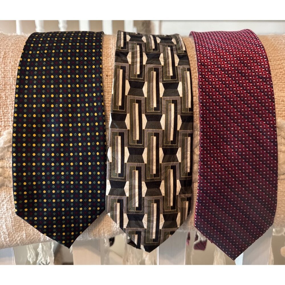 Silk Ties Tongue Tied, Zylos George Machado Zante EUC
